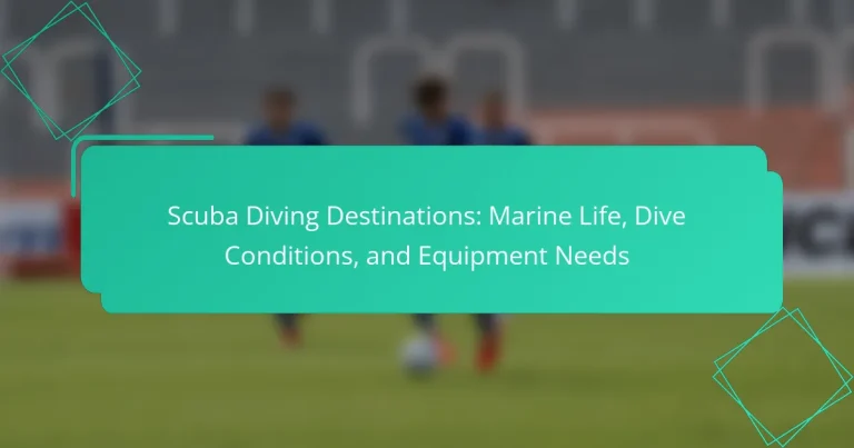 Scuba Diving Destinations: Marine Life, Dive Conditions, and Equipment Needs