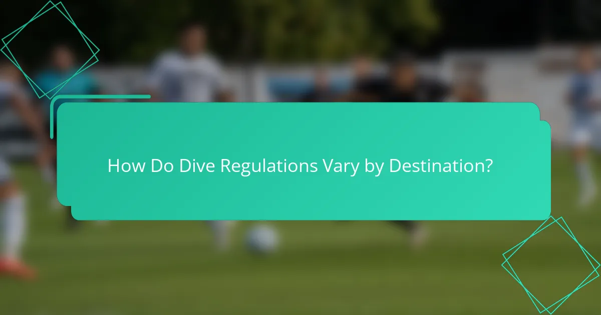 How Do Dive Regulations Vary by Destination?