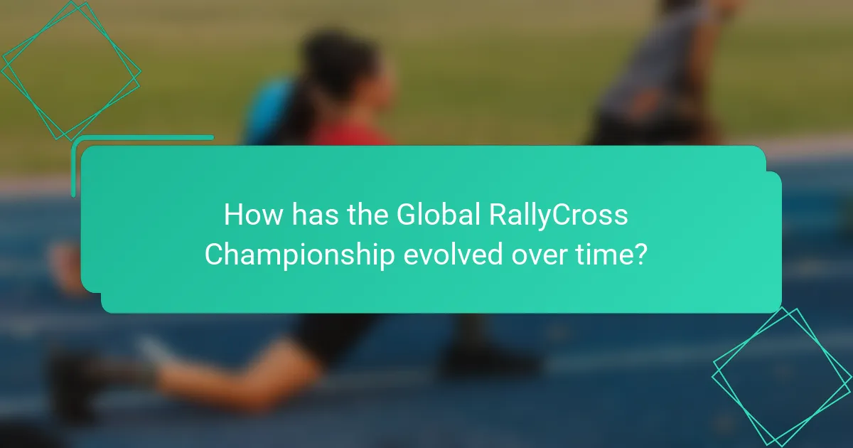 How has the Global RallyCross Championship evolved over time?