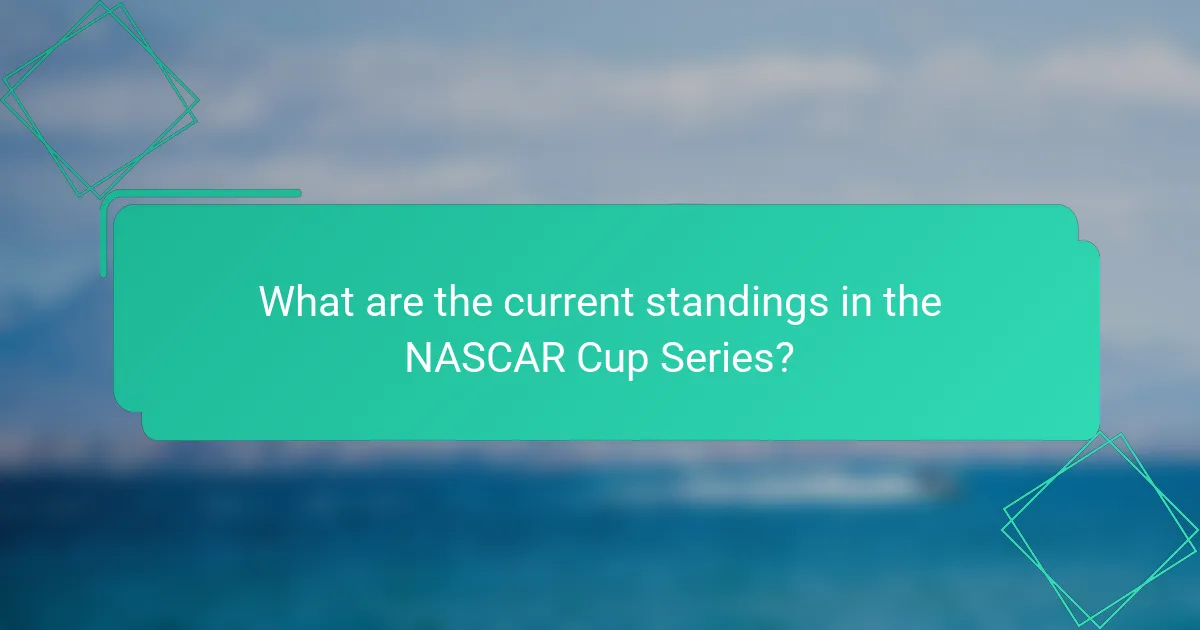 What are the current standings in the NASCAR Cup Series?